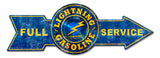 Full Service Lightning Gasoline Metal Sign
