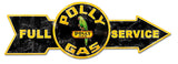 Full Service Polly Gas Metal Sign
