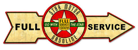 Full-Service-Star-Motor-Gasoline-Metal-Sign