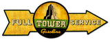 Full Service Tower Gasoline Metal Sign