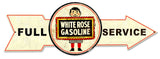 Full Service White Rose Gasoline Metal Sign
