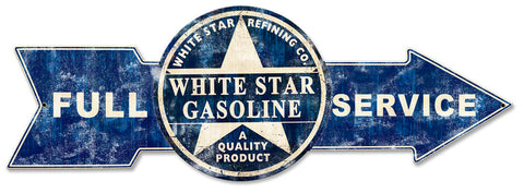 Full-Service-White-Star-Gasoline-Metal-Sign