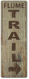 Hiking Flume Trail Metal Sign