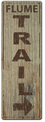 Hiking Flume Trail Metal Sign