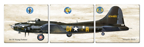B-17 Flying Fortress Metal Sign