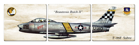 F-86F Sabre Metal Sign
