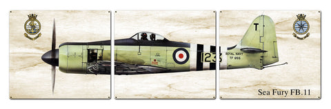 Sea Fury Metal Sign