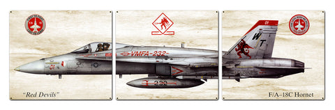 F-18 Hornet Metal Sign
