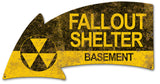 Fallout Shelter Basement Arrow Vintage Sign Metal Sign