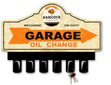 Hancock Gasoline Key Hanger Vintage Sign Metal Sign