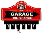 Lion Gasoline Key Hanger Vintage Sign Metal Sign