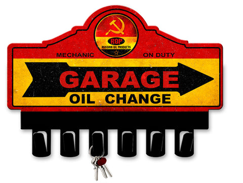 ROP Gasoline Key Hanger Vintage Sign Metal Sign