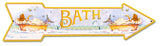 Mermaid Bath Arrow Vintage Sign Metal Sign