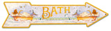 Mermaid Bath Arrow Grunge Vintage Sign Metal Sign