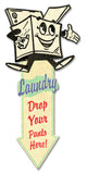 Laundry Arrow Down Grunge Vintage Sign Metal Sign
