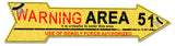 Area 51 Arrow Vintage Sign Metal Sign
