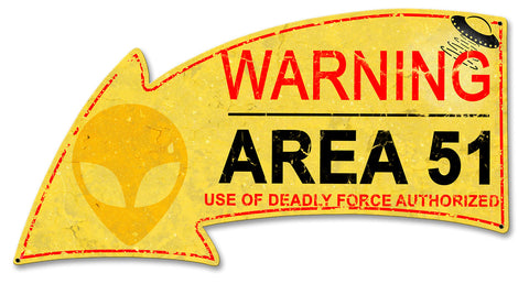 Area 51 Area Vintage Sign Metal Sign