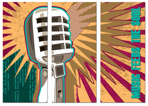 Music Feed The Soul Vintage Sign Metal Sign