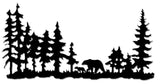 Bears In Forest Cutout Vintage Sign Metal Sign