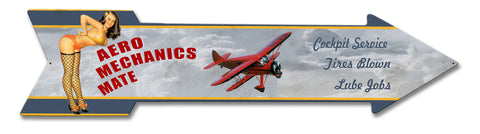 Aero-Mechanics-Mate-Full-Service-Arrow-Vintage-Sign-Metal-Sign