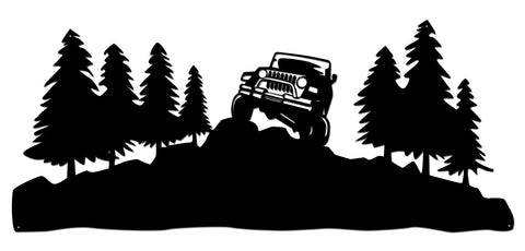 4Wheel Cut Out Vintage Sign Metal Sign