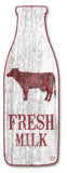 Fresh Milk Bottle Vintage Sign Metal Sign