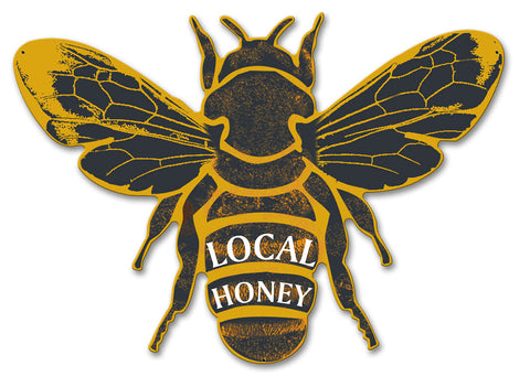 Local Honey Bee Vintage Sign Metal Sign