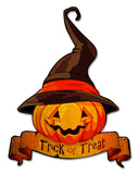Trick or Treat Jack O'Lantern Vintage Sign Metal Sign