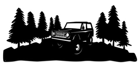 Four-Wheel-Cutout-Vintage-Sign-Metal-Sign