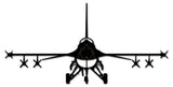 F-16 Falcon Silhouette  Vintage Sign Metal Sign