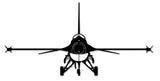 F-16 Falcon Silhouette Vintage Sign Metal Sign