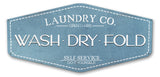 Wash Dry Fold Laundry Co Vintage Sign Metal Sign