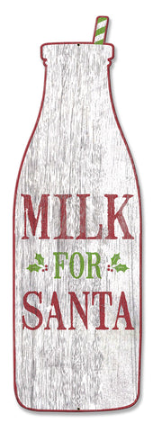 Milk For Santa Vintage Sign Metal Sign