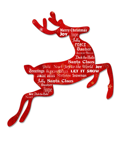 Christmas Reindeer Vintage Sign Metal Sign