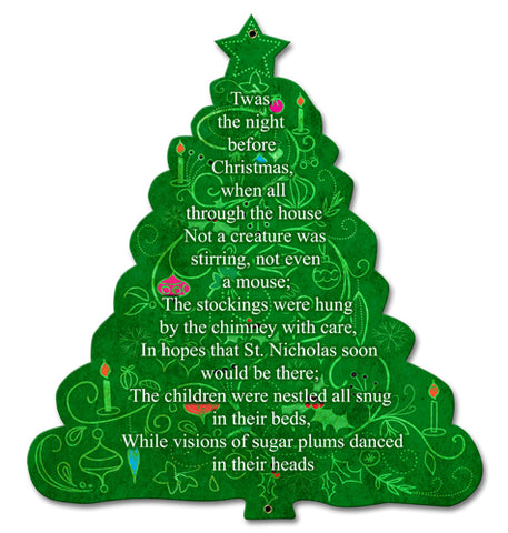 Night Before Christmas Vintage Sign Metal Sign