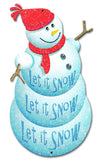 Let It Snow Snowman Vintage Sign Metal Sign