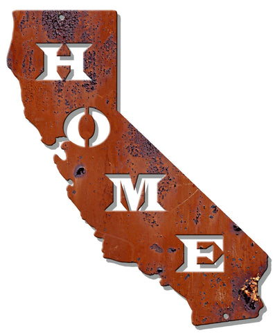 Home California Rust Vintage Sign Metal Sign
