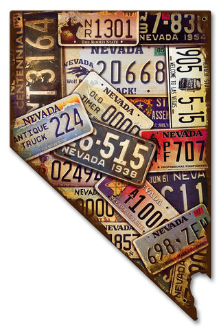 Nevada License Plates Vintage Sign Metal Sign