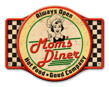 Mom's Diner Vintage Sign Metal Sign