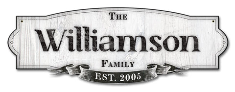 Family Name Vintage Sign - Personalized Metal Sign