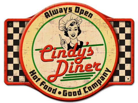 Diner Vintage Sign   Personalized Metal Sign