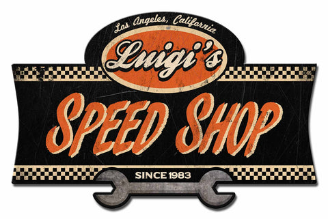 Speed Shop Vintage Sign   Personalized Metal Sign