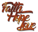 Faith Hope Love Vintage Sign Metal Sign