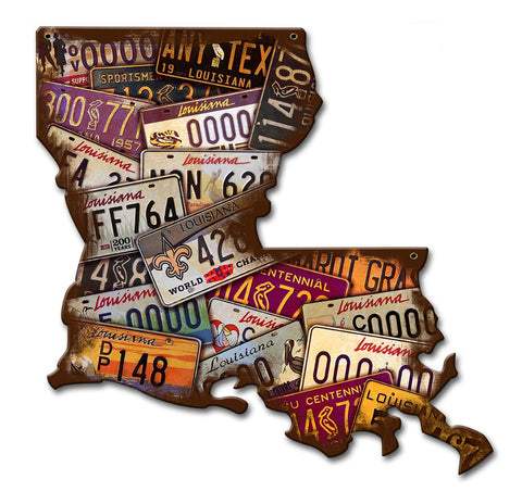 Louisiana-License-Plates-Vintage-Sign-Metal-Sign
