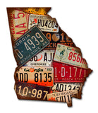Georgia License Plates Vintage Sign Metal Sign