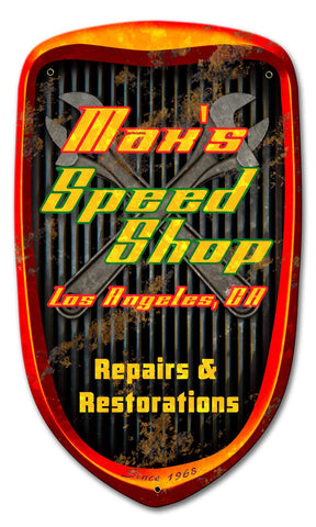 Speed Shop Grill  Vintage Sign   Personalized Metal Sign