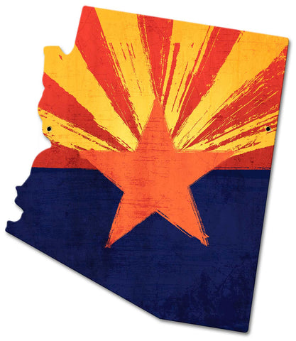 Arizona State Flag Vintage Sign Metal Sign