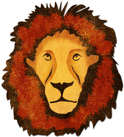 3-D Lion Vintage Sign Metal Sign