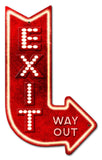 3-D Exit Arrow Right Vintage Sign Metal Sign