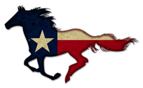 Texas Horse Vintage Sign Metal Sign